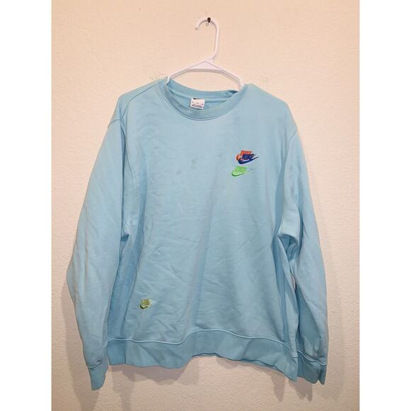 Vintage Nike Sweatshirt crew neck logos stained 90s - Picture 10 of 10